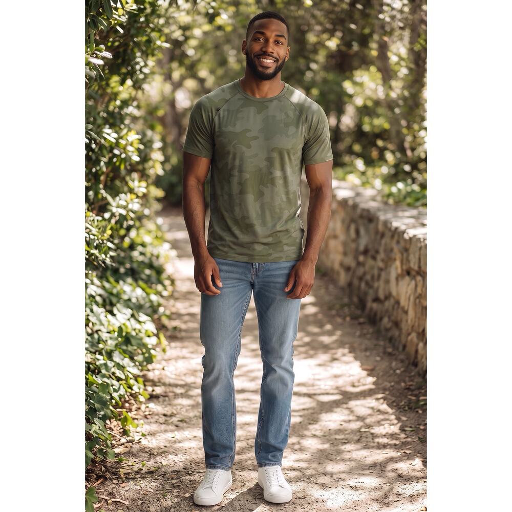 Rhone Shirt Men's Camouflage T Shirt Performance Stretch Short Sleeve
